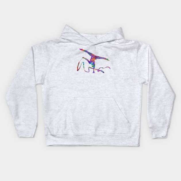 Rhythmic gymnastics Kids Hoodie by Yahya Art